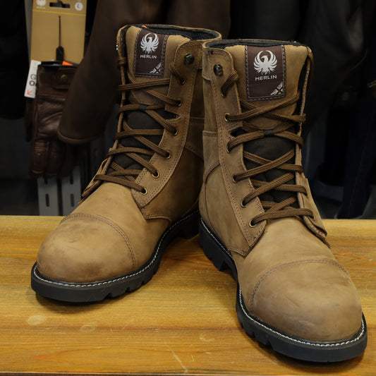 MERLIN マーリン 防水/防寒 レザーライディングブーツ 【ブラウン】Bandit D3O® Waterproof Boot