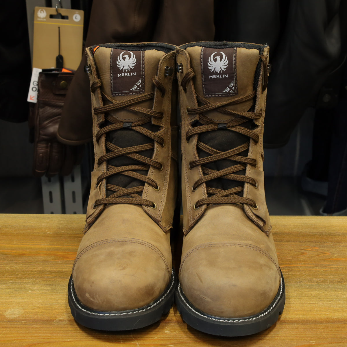 MERLIN マーリン 防水/防寒 レザーライディングブーツ 【ブラウン】Bandit D3O® Waterproof Boot