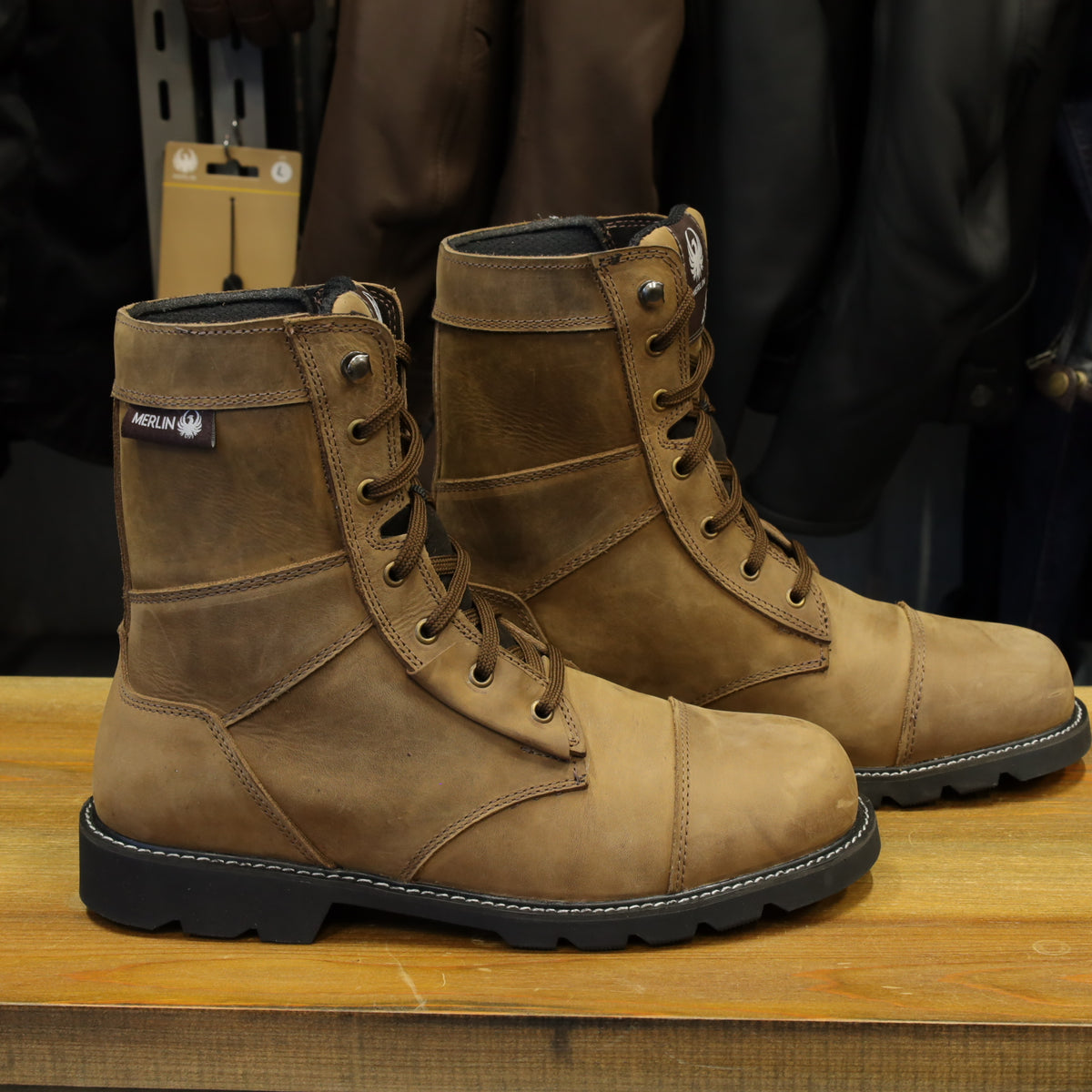 MERLIN マーリン 防水/防寒 レザーライディングブーツ 【ブラウン】Bandit D3O® Waterproof Boot