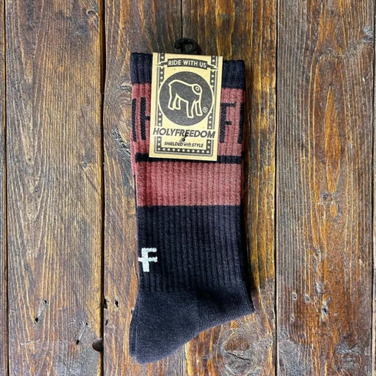HOLYFREEDOM（ホーリーフリーダム）メンズ ソックス "INSULTO SOX" 【ブラック/レッド】