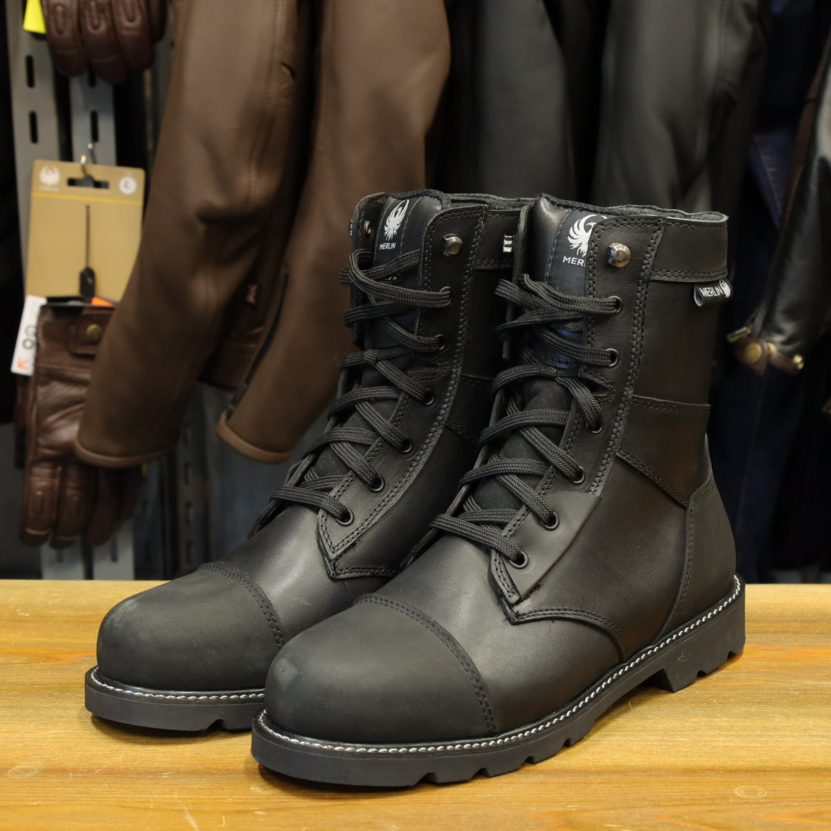 MERLIN マーリン 防水/防寒 レザーライディングブーツ 【ブラック】Bandit D3O® Waterproof Boot