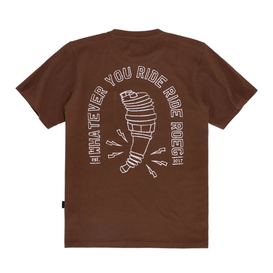 Roeg（ローグ）半袖Tシャツ "Ryder t-shirt" 【ブラウン】