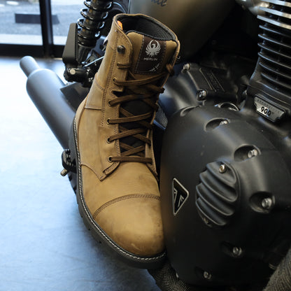 MERLIN マーリン 防水/防寒 レザーライディングブーツ 【ブラウン】Bandit D3O® Waterproof Boot