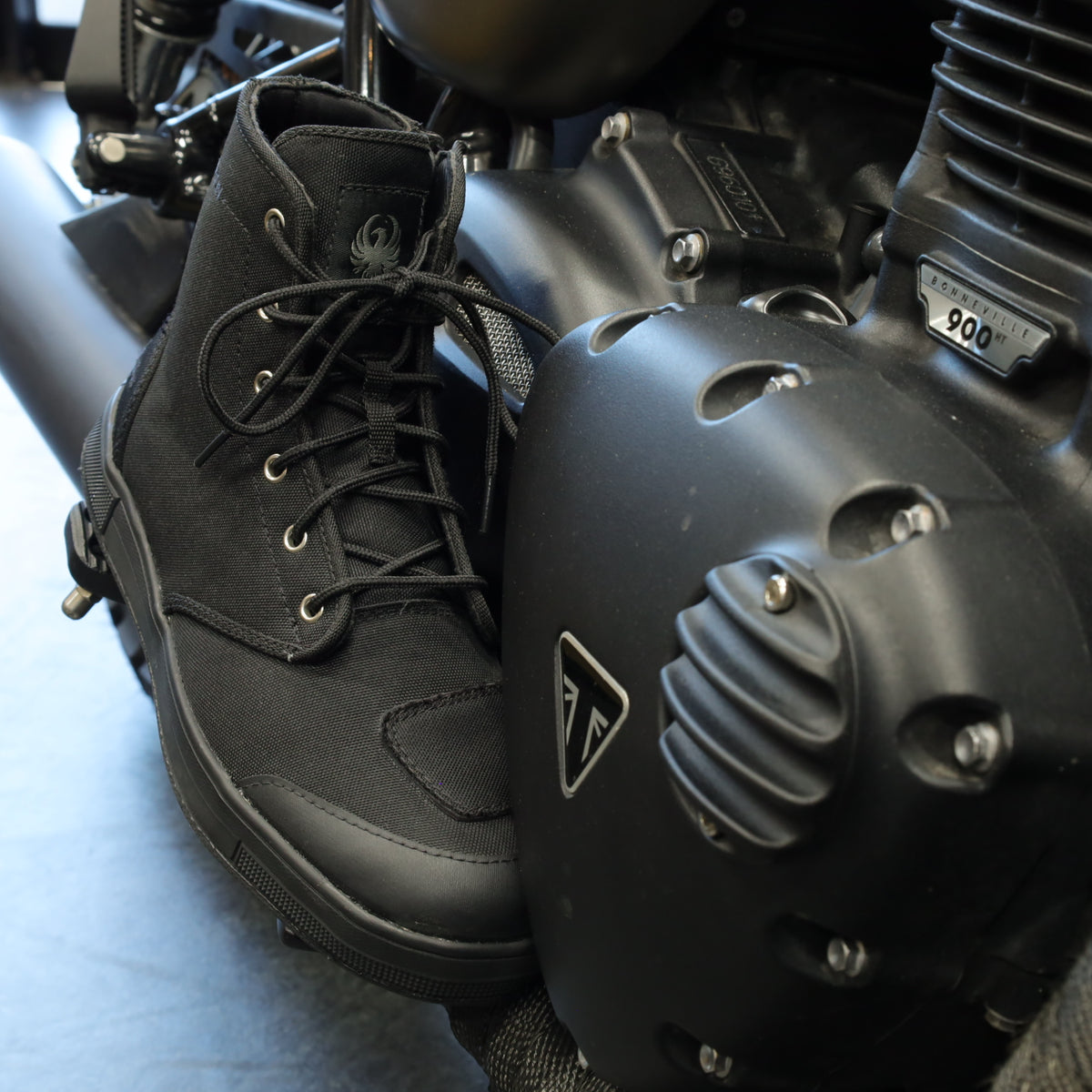 MERLIN マーリン ライディングシューズ "Knots Canvas D3O Boot" 【ブラック】