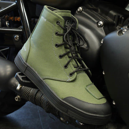 MERLIN マーリン ライディングシューズ "Knots Canvas D3O Boot" 【オリーブ】