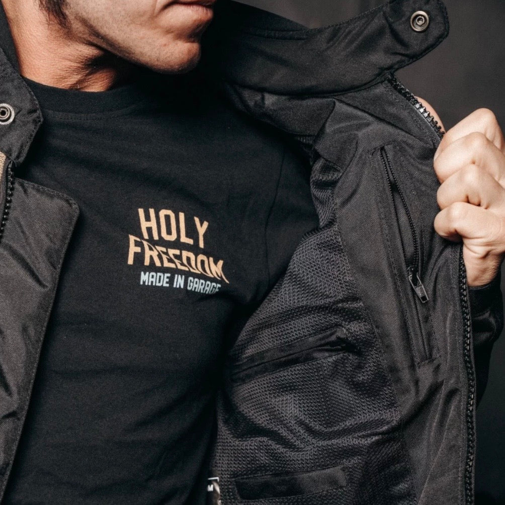 HOLYFREEDOM ホーリーフリーダム メッシュジャケット ”RETE GOLD 2025 JACKET”　【ブラック/ゴールド】