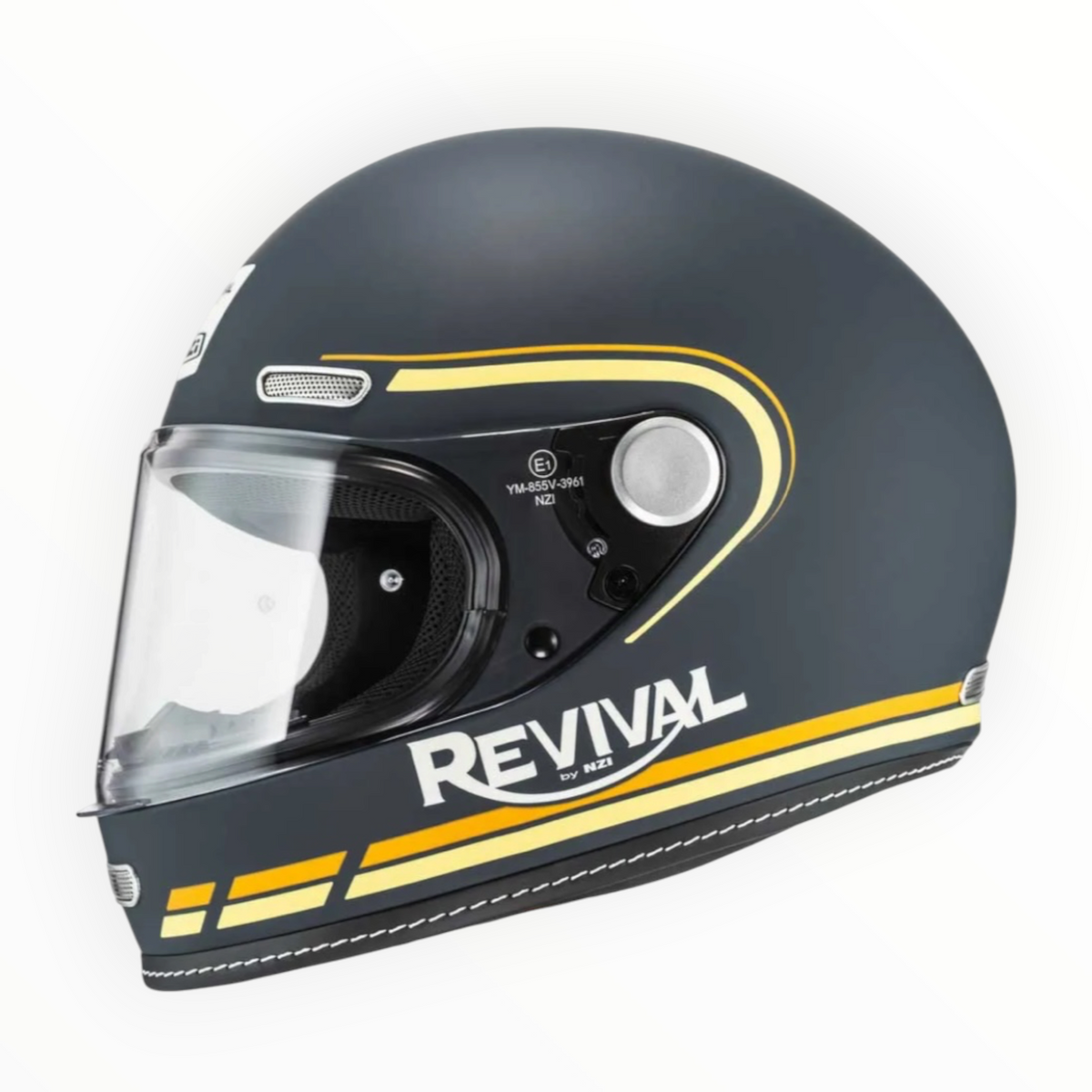 NZI HELMETS  ”REVIVAL"  フルフェイスヘルメット【Profilo Dark Blue/Orange Matt】装飾品