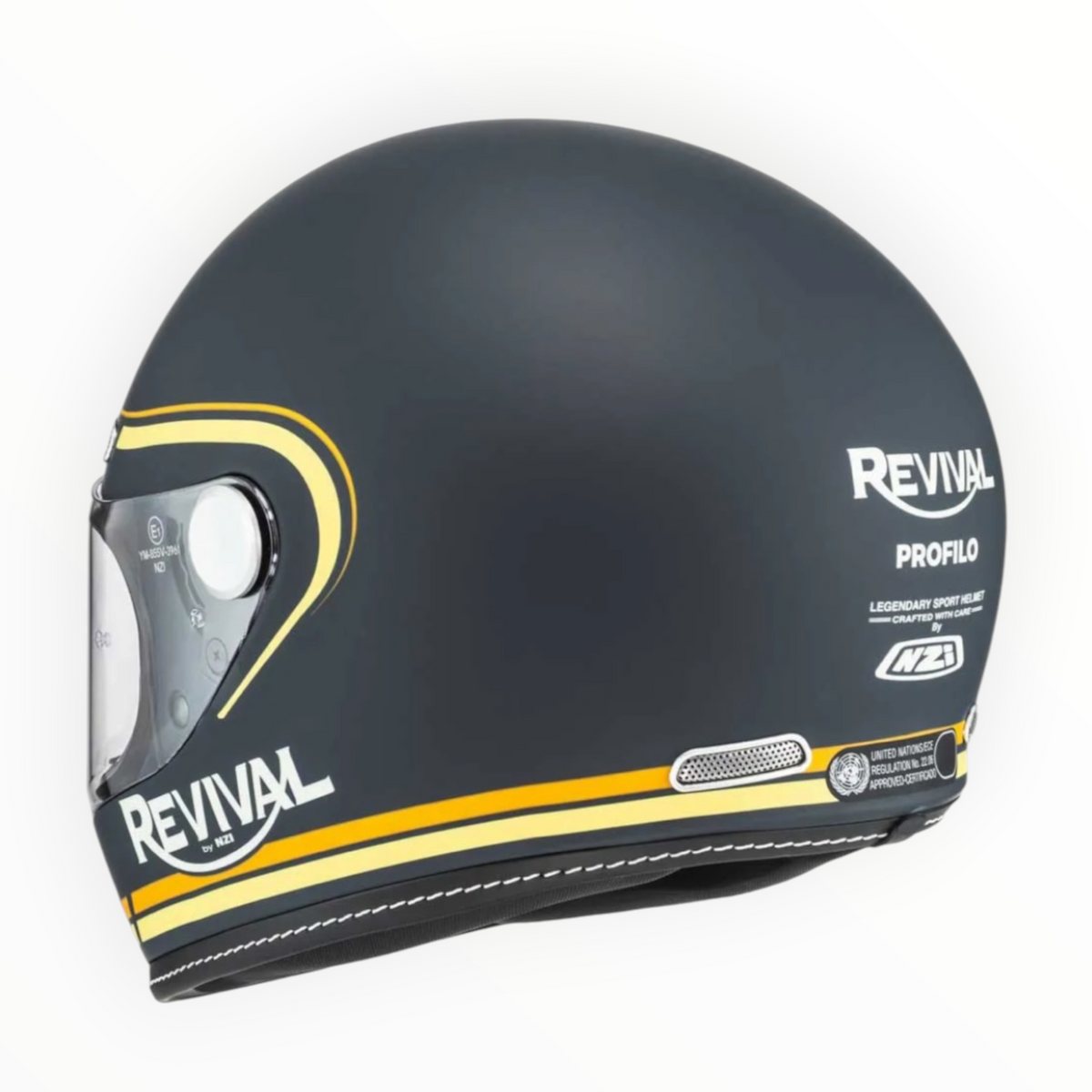 NZI HELMETS  ”REVIVAL"  フルフェイスヘルメット【Profilo Dark Blue/Orange Matt】装飾品