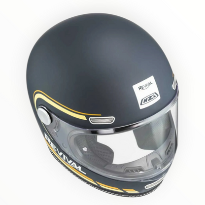 NZI HELMETS  ”REVIVAL"  フルフェイスヘルメット【Profilo Dark Blue/Orange Matt】装飾品