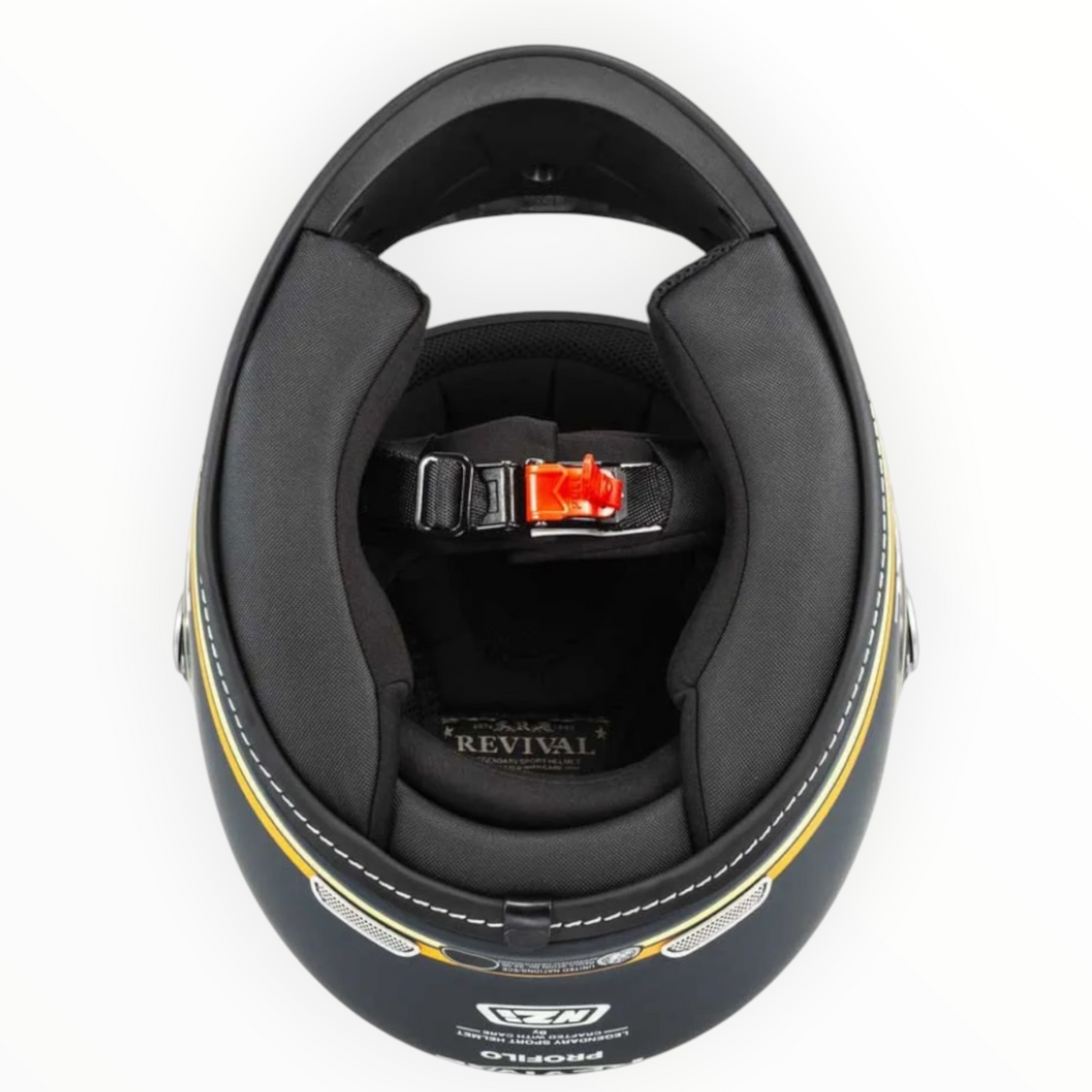 NZI HELMETS  ”REVIVAL"  フルフェイスヘルメット【Profilo Dark Blue/Orange Matt】装飾品