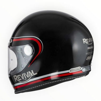 NZI HELMETS  ”REVIVAL"  フルフェイスヘルメット【Profilo Black/Red】装飾品