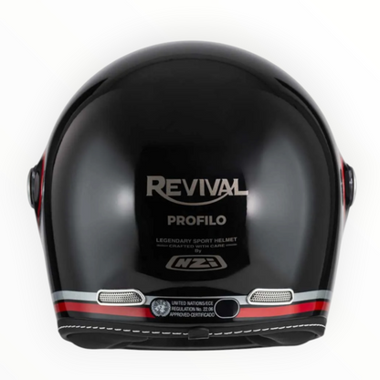 NZI HELMETS  ”REVIVAL"  フルフェイスヘルメット【Profilo Black/Red】装飾品