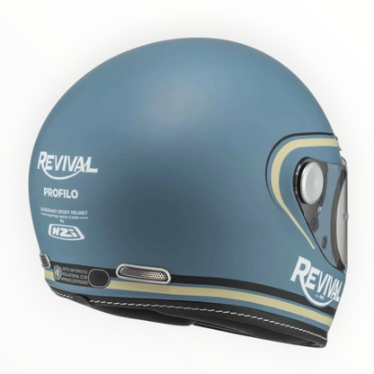 NZI HELMETS  ”REVIVAL"  フルフェイスヘルメット【Profilo Skyblue/Black Matt】装飾品