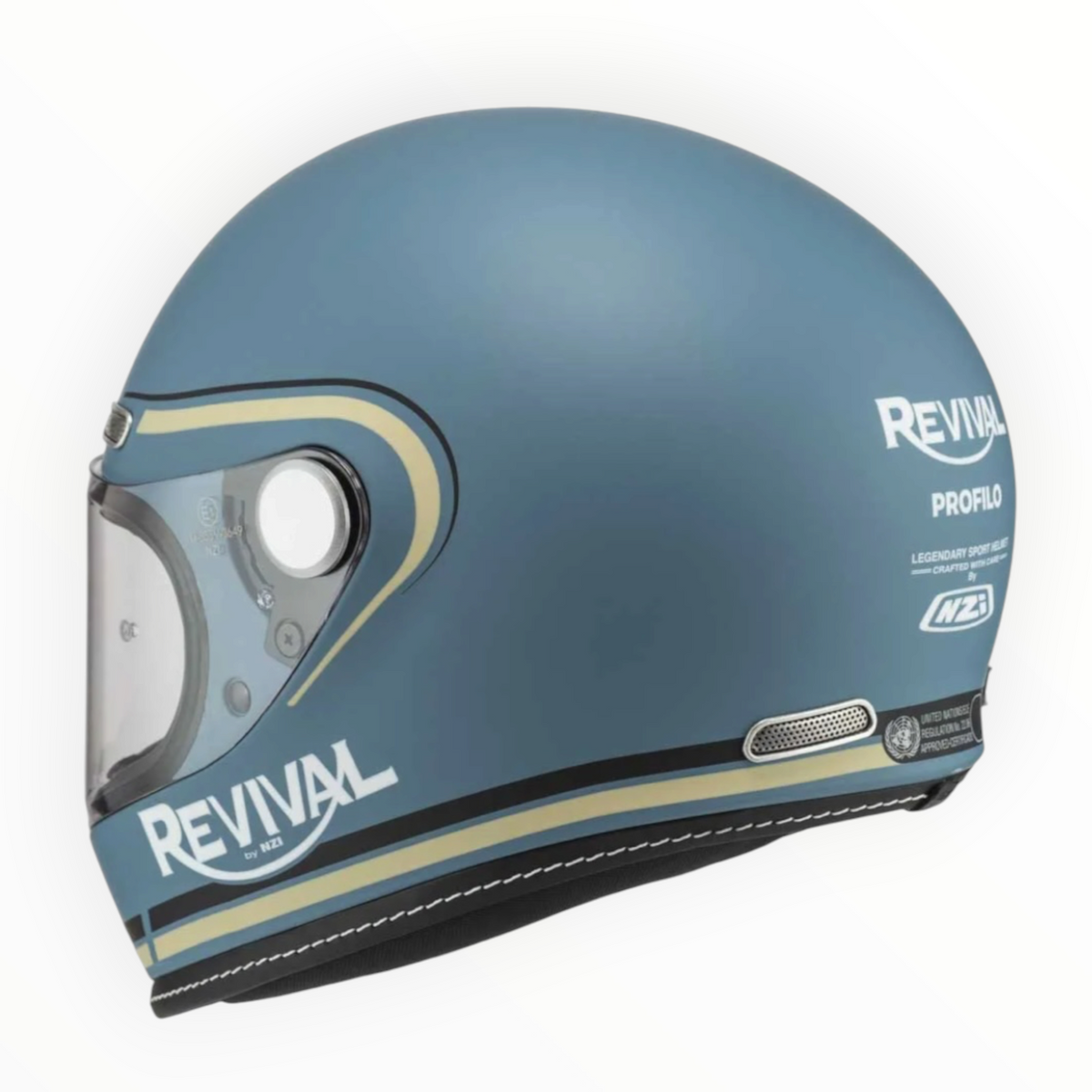NZI HELMETS  ”REVIVAL"  フルフェイスヘルメット【Profilo Skyblue/Black Matt】装飾品