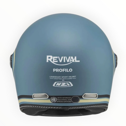 NZI HELMETS  ”REVIVAL"  フルフェイスヘルメット【Profilo Skyblue/Black Matt】装飾品