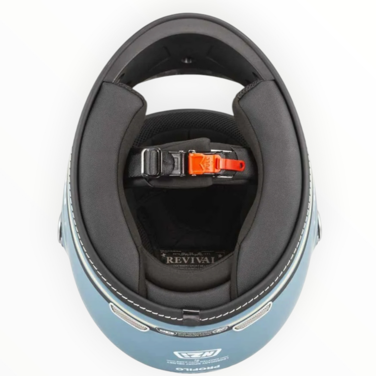 NZI HELMETS  ”REVIVAL"  フルフェイスヘルメット【Profilo Skyblue/Black Matt】装飾品