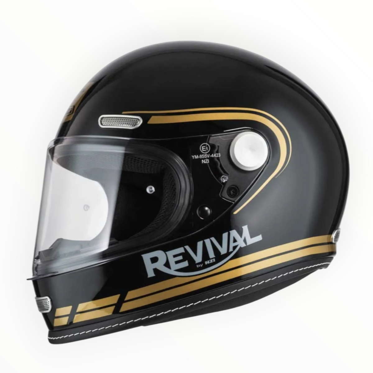 NZI HELMETS  ”REVIVAL"  フルフェイスヘルメット【Profilo Black/Gold】装飾品