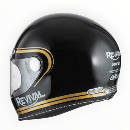 NZI HELMETS  ”REVIVAL"  フルフェイスヘルメット【Profilo Black/Gold】装飾品