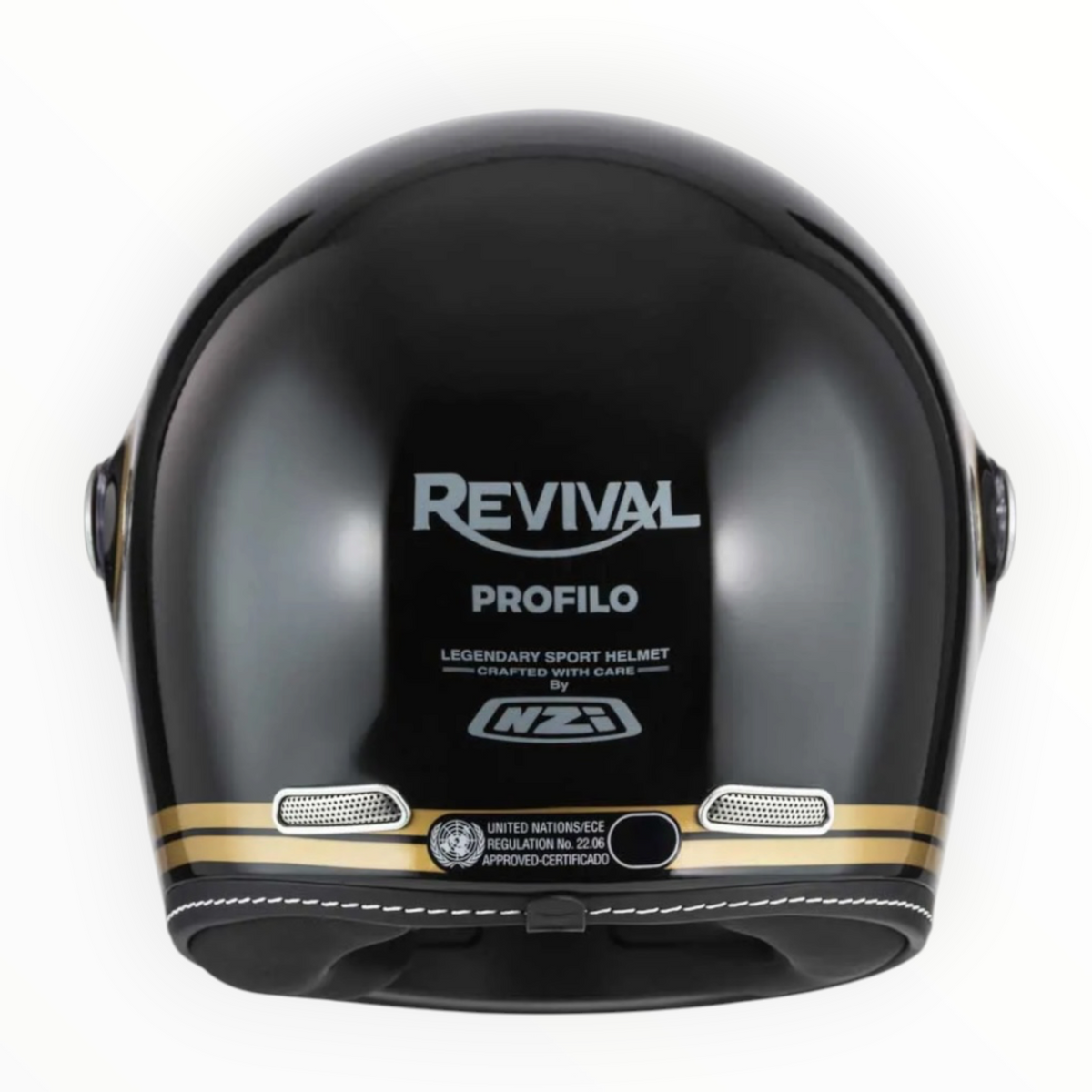 NZI HELMETS  ”REVIVAL"  フルフェイスヘルメット【Profilo Black/Gold】装飾品