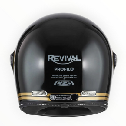 NZI HELMETS  ”REVIVAL"  フルフェイスヘルメット【Profilo Black/Gold】装飾品