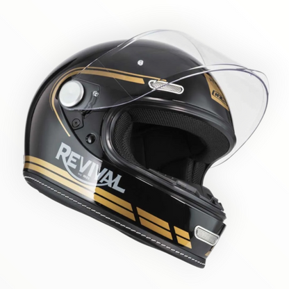 NZI HELMETS  ”REVIVAL"  フルフェイスヘルメット【Profilo Black/Gold】装飾品