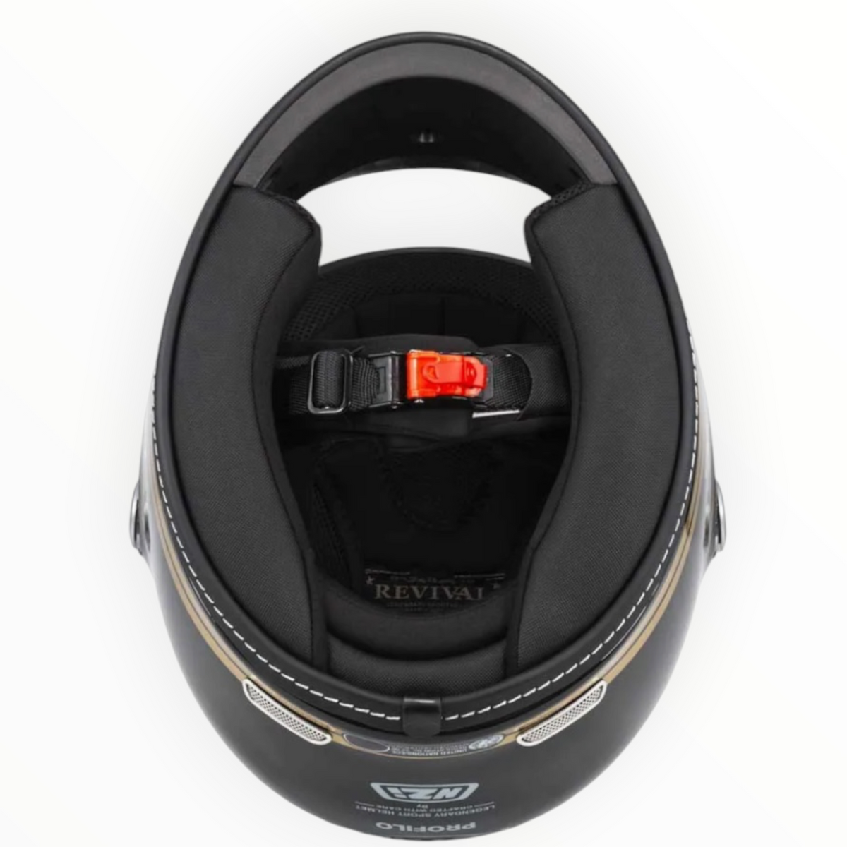 NZI HELMETS  ”REVIVAL"  フルフェイスヘルメット【Profilo Black/Gold】装飾品