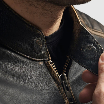 REBELHORN（レベルホーン）レザージャケット "Hunter II Leather Jacket " 【ヴィンテージブラウン】