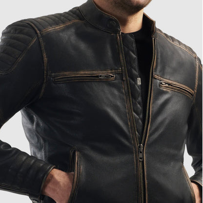 REBELHORN（レベルホーン）レザージャケット "Hunter II Leather Jacket " 【ヴィンテージブラウン】