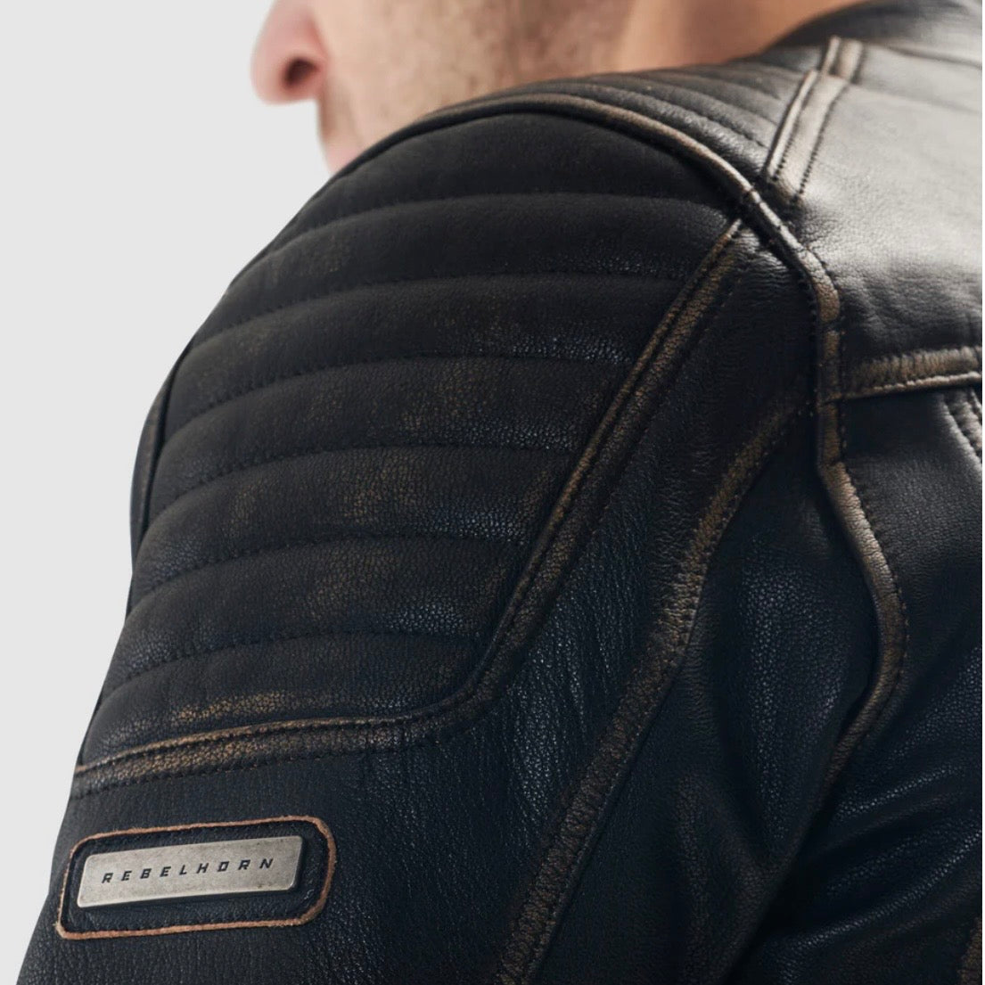 REBELHORN（レベルホーン）レザージャケット "Hunter II Leather Jacket " 【ヴィンテージブラウン】