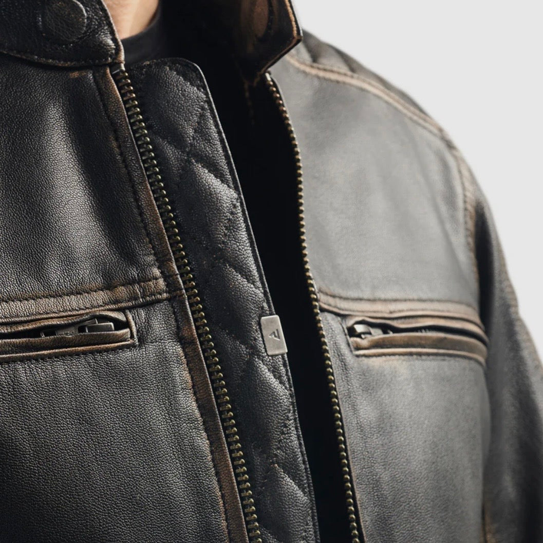 REBELHORN（レベルホーン）レザージャケット "Hunter II Leather Jacket " 【ヴィンテージブラウン】