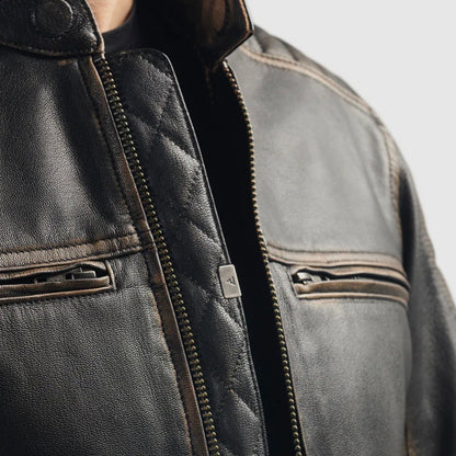 REBELHORN（レベルホーン）レザージャケット "Hunter II Leather Jacket " 【ヴィンテージブラウン】