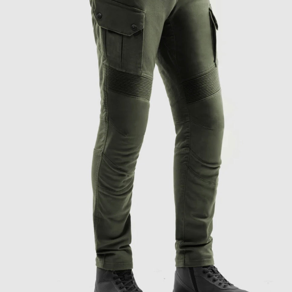 REBELHORN（レベルホーン）ライディングカーゴパンツ "Faster Motorcycle Jeans " 【グリーン】