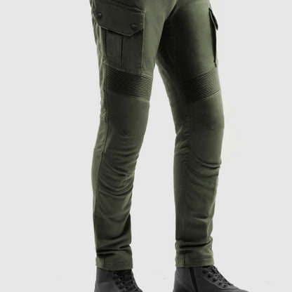 REBELHORN（レベルホーン）ライディングカーゴパンツ "Faster Motorcycle Jeans " 【グリーン】