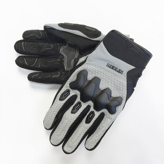 MERLIN （マーリン）メッシュグローブ "AIRFLOW TRAIL GLOVE" 【ライトグレー】
