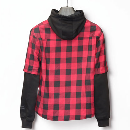 MERLIN （マーリン） ライディングシャツジャケット "DEADWOOD FLANNEL HOODY" 【ブラック/レッド】