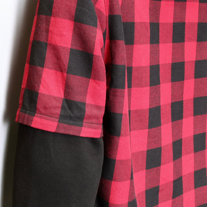 MERLIN （マーリン） ライディングシャツジャケット "DEADWOOD FLANNEL HOODY" 【ブラック/レッド】