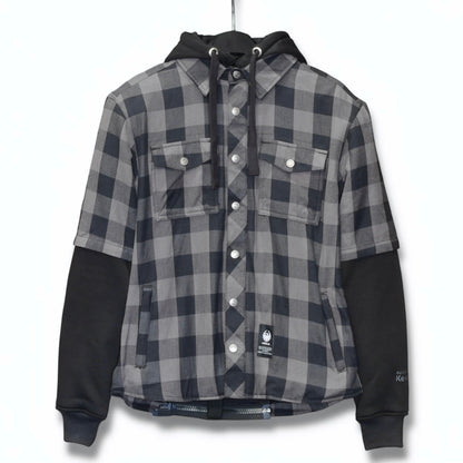 MERLIN （マーリン） ライディングシャツジャケット "DEADWOOD FLANNEL HOODY" 【ブラック/グレー】