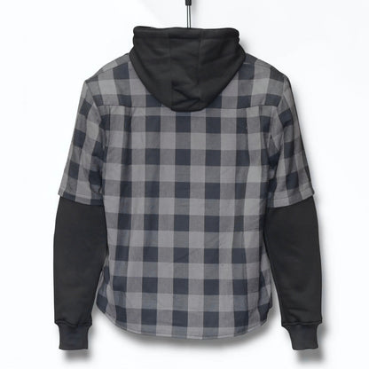 MERLIN （マーリン） ライディングシャツジャケット "DEADWOOD FLANNEL HOODY" 【ブラック/グレー】