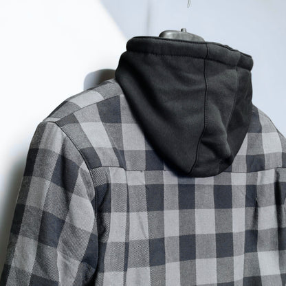 MERLIN （マーリン） ライディングシャツジャケット "DEADWOOD FLANNEL HOODY" 【ブラック/グレー】