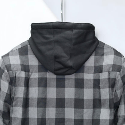 MERLIN （マーリン） ライディングシャツジャケット "DEADWOOD FLANNEL HOODY" 【ブラック/グレー】