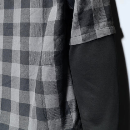 MERLIN （マーリン） ライディングシャツジャケット "DEADWOOD FLANNEL HOODY" 【ブラック/グレー】