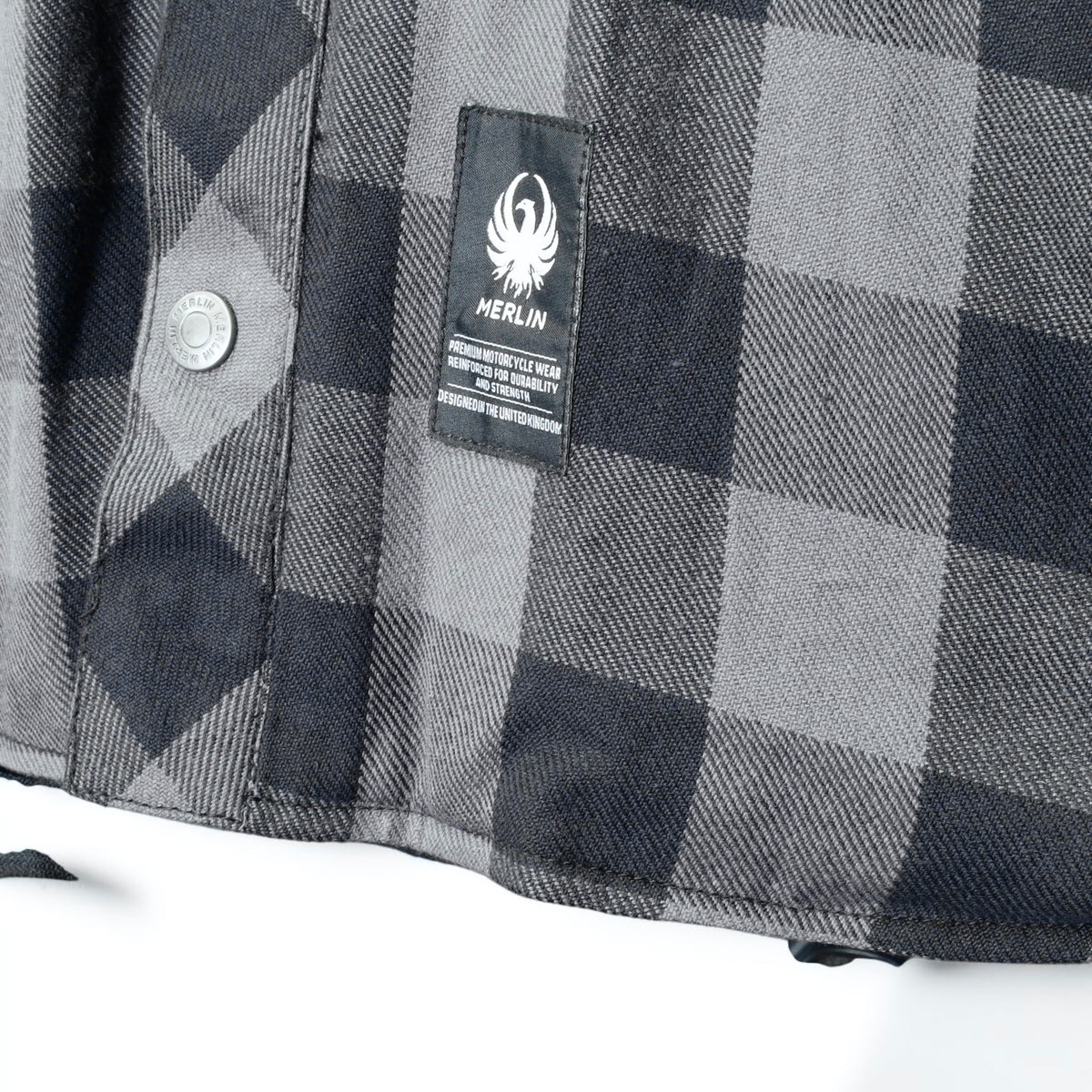 MERLIN （マーリン） ライディングシャツジャケット "DEADWOOD FLANNEL HOODY" 【ブラック/グレー】