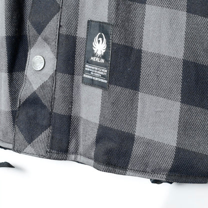 MERLIN （マーリン） ライディングシャツジャケット "DEADWOOD FLANNEL HOODY" 【ブラック/グレー】