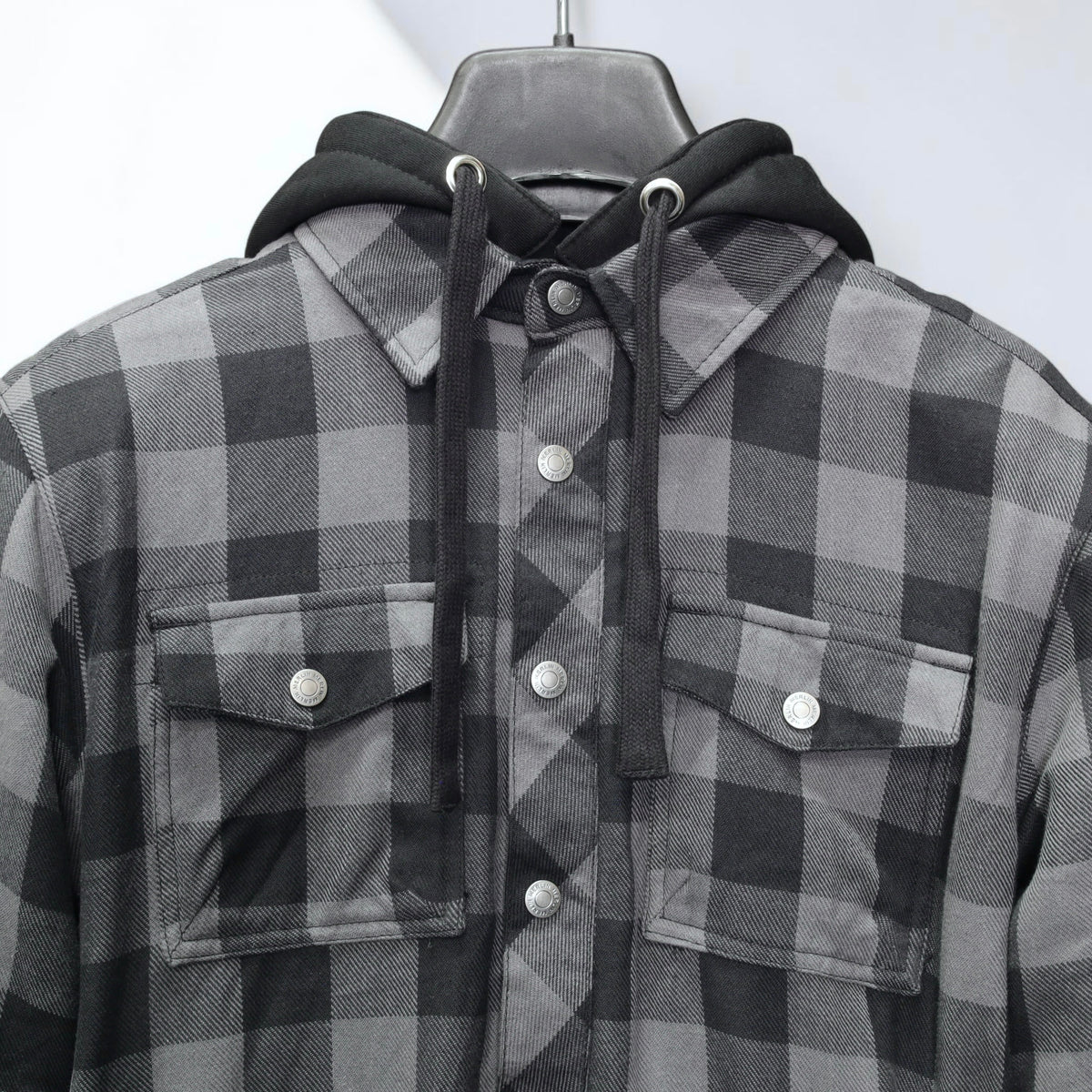 MERLIN （マーリン） ライディングシャツジャケット "DEADWOOD FLANNEL HOODY" 【ブラック/グレー】