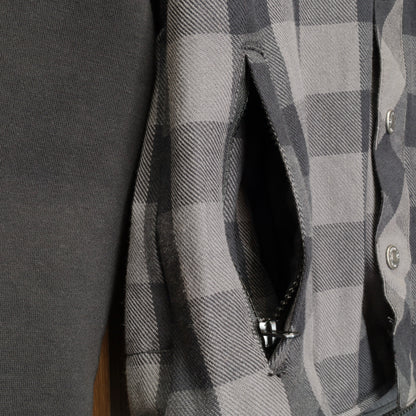 MERLIN （マーリン） ライディングシャツジャケット "DEADWOOD FLANNEL HOODY" 【ブラック/グレー】