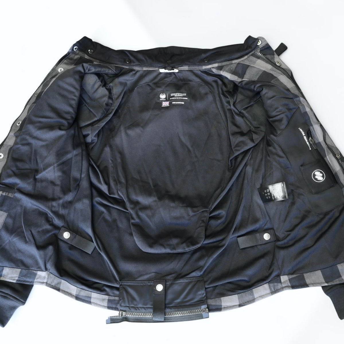 MERLIN （マーリン） ライディングシャツジャケット "DEADWOOD FLANNEL HOODY" 【ブラック/グレー】