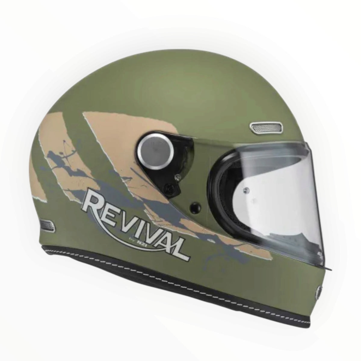 NZI HELMETS  ”REVIVAL"  フルフェイスヘルメット【Footprint Green/Grey Matt】装飾品