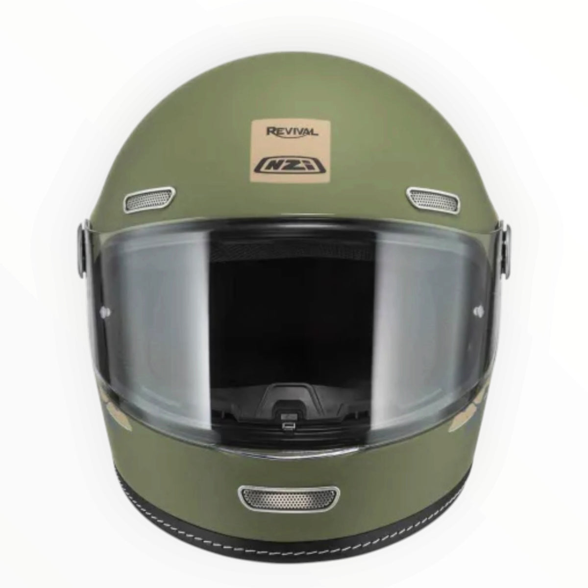 NZI HELMETS  ”REVIVAL"  フルフェイスヘルメット【Footprint Green/Grey Matt】装飾品