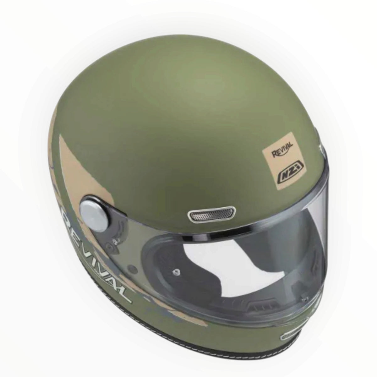 NZI HELMETS  ”REVIVAL"  フルフェイスヘルメット【Footprint Green/Grey Matt】装飾品