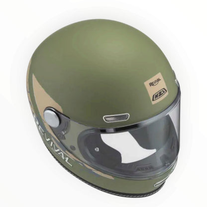 NZI HELMETS  ”REVIVAL"  フルフェイスヘルメット【Footprint Green/Grey Matt】装飾品